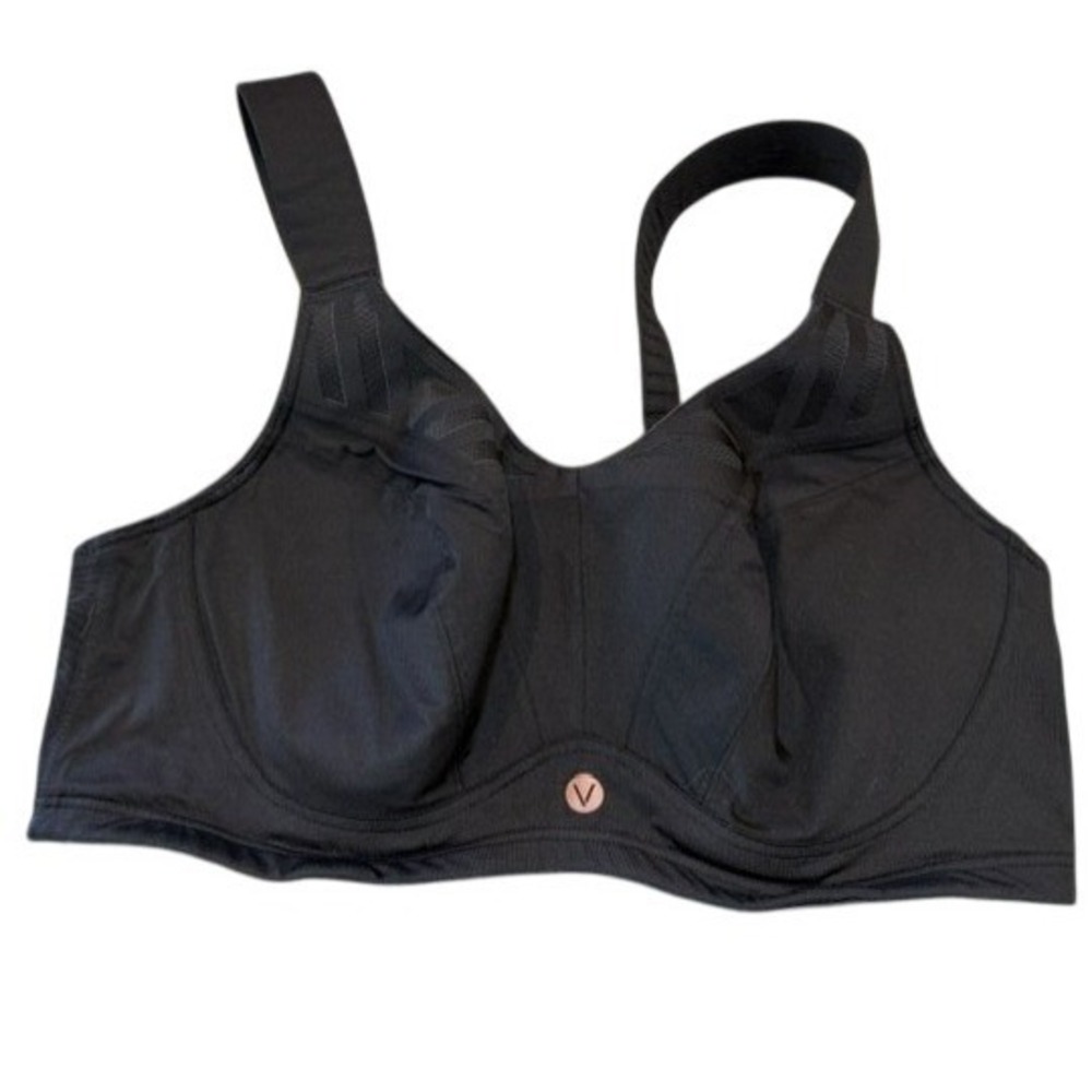 LIVI Active Lane Bryant 42D Black High Impact Sports Bra Underwire Plus Size